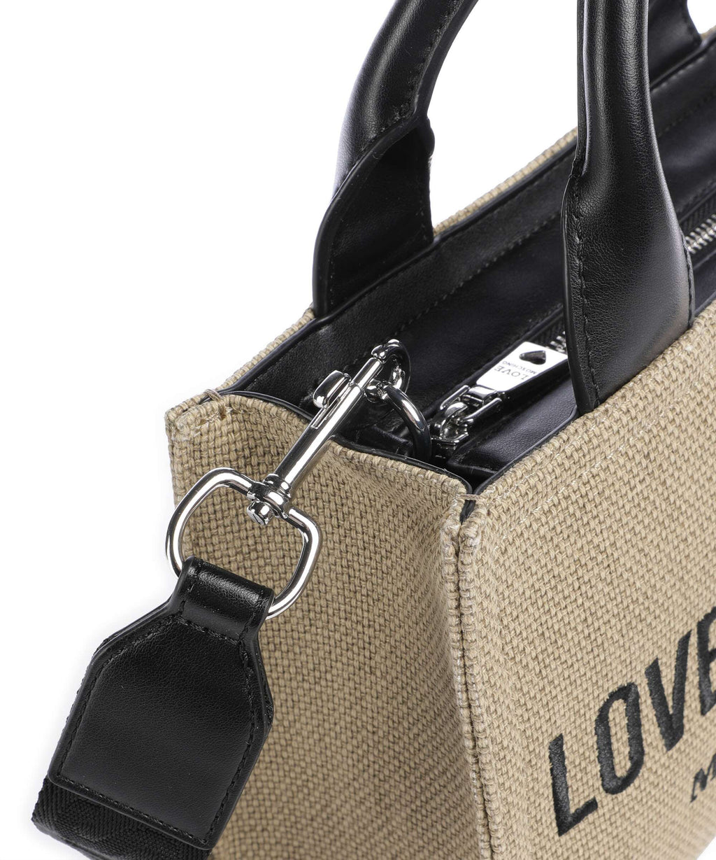 Love Moschino Cargo Canvas Handbag black/gold