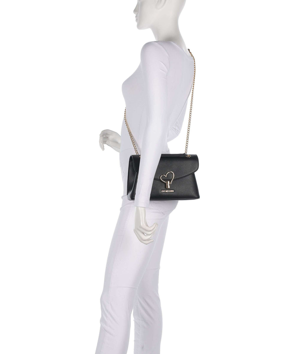 Love Moschino Heart Turnlock Shoulder bag black