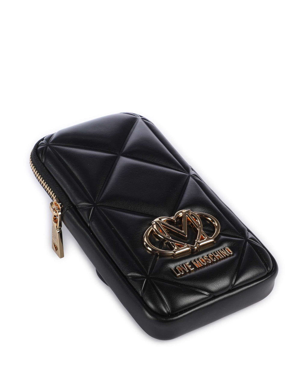 Love Moschino Embossed Q Phone bag black