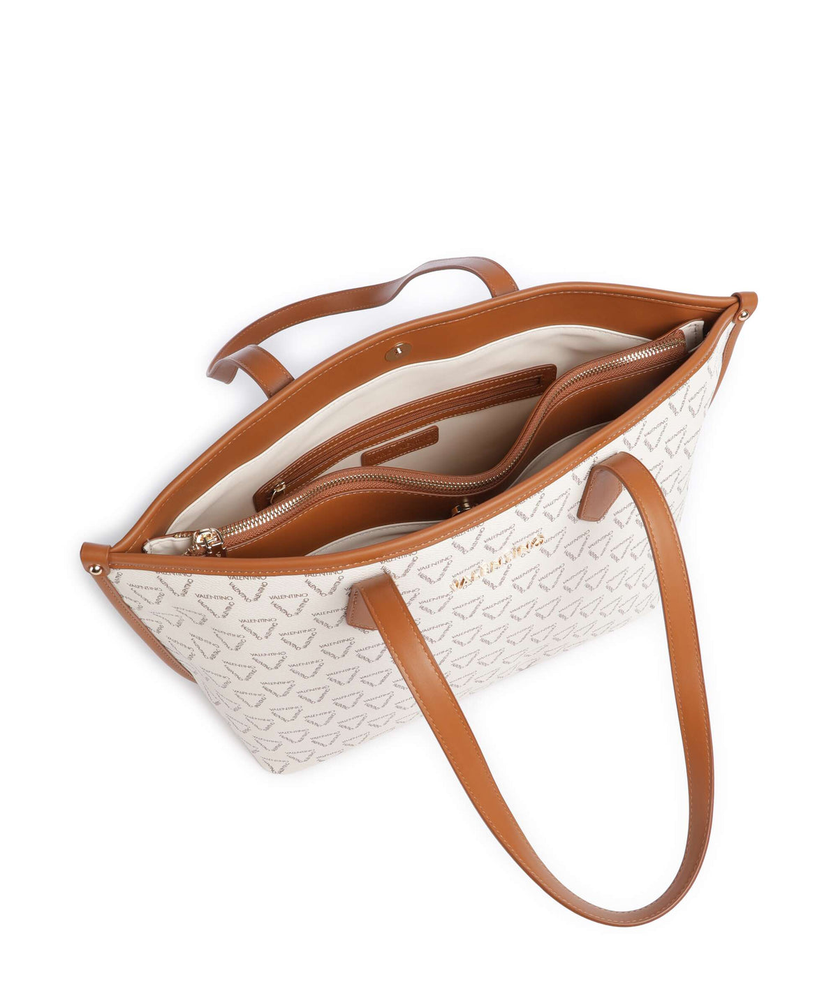 Valentino Bags Lady Re Tote bag bianco/cuoio