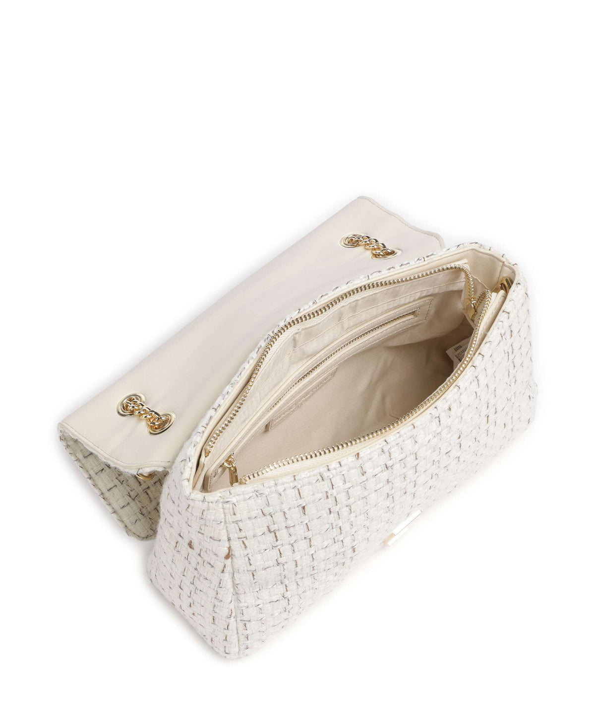 Valentino Bags Tweed Shoulder bag off white/multicolour