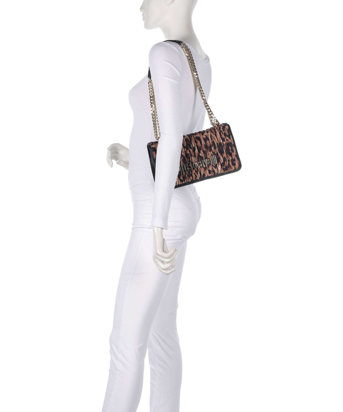 Just Cavalli Shoulder bag iconic leo print/black