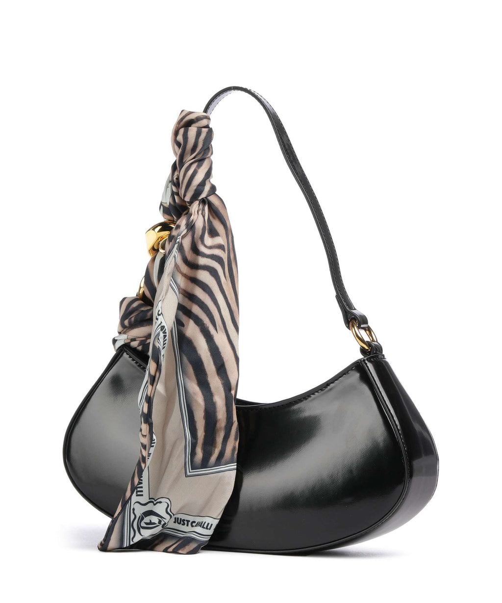 Just Cavalli Chain Foulard Shoulder bag black