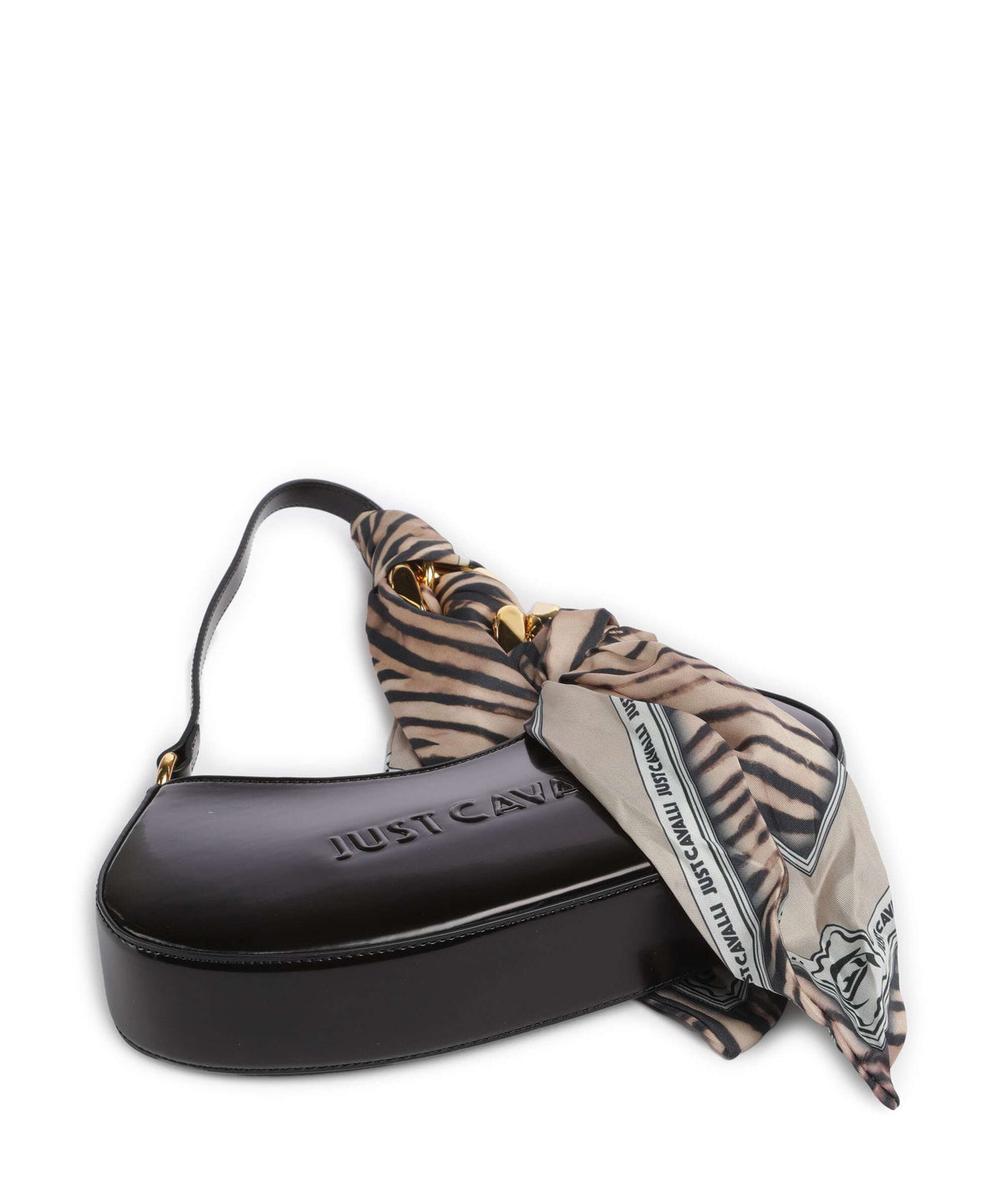 Just Cavalli Chain Foulard Shoulder bag black