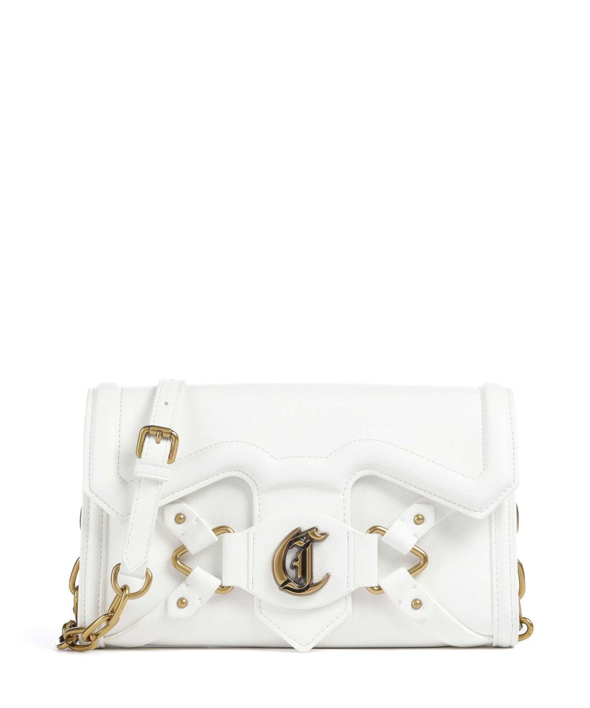 Just Cavalli Crossed Laces Crossbody bag white