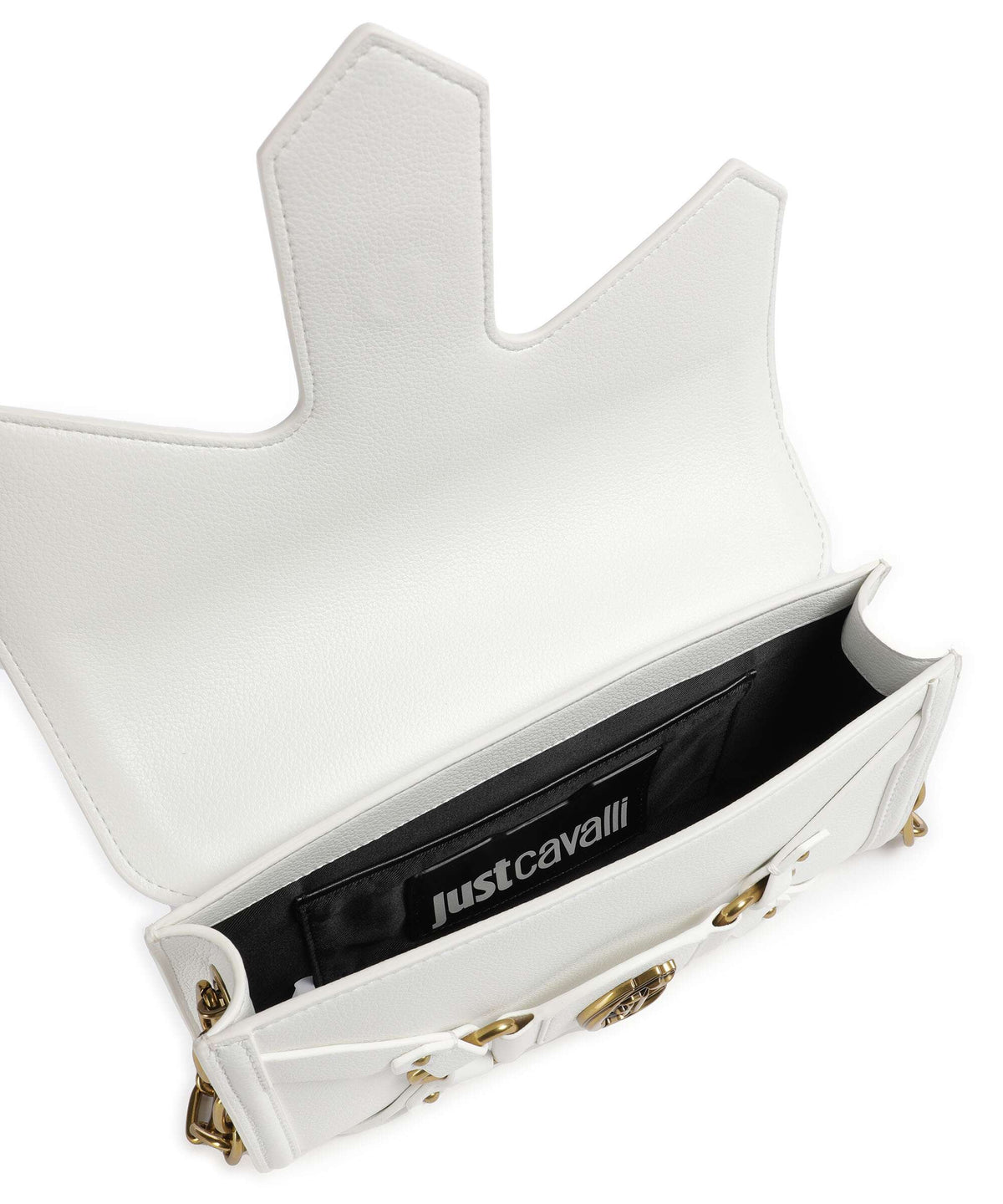 Just Cavalli Crossed Laces Crossbody bag white