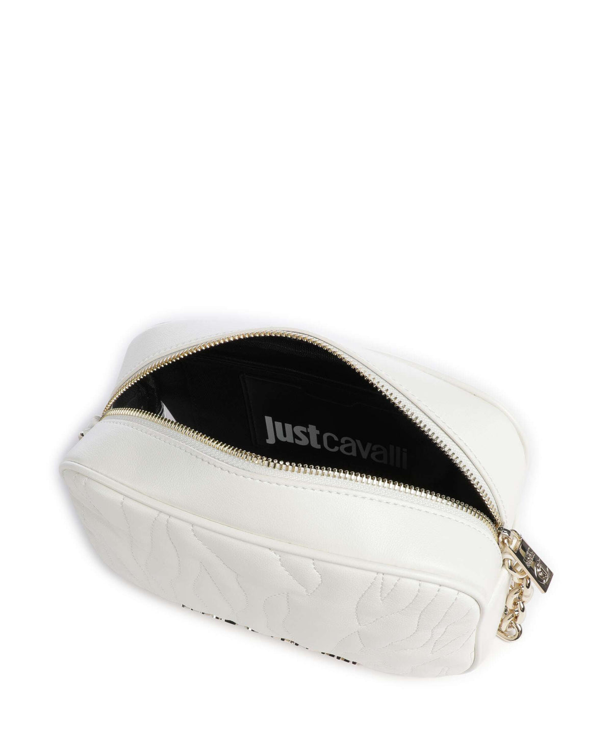 Just Cavalli Quilted Zebra Crossbody bag white