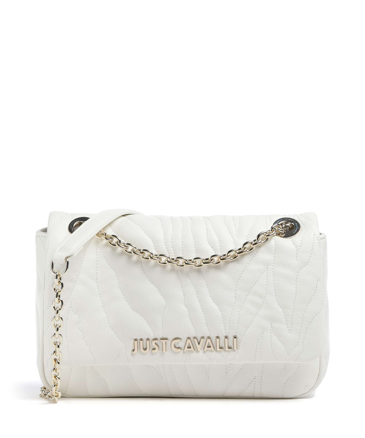 Just Cavalli Quilted Zebra Shoulder bag white