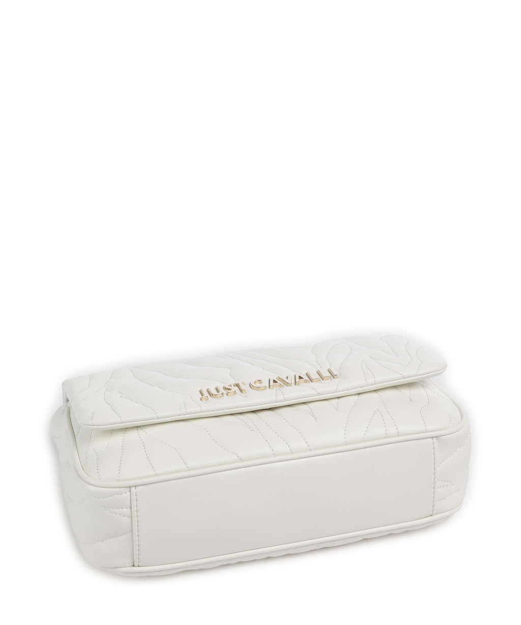 Just Cavalli Quilted Zebra Shoulder bag white