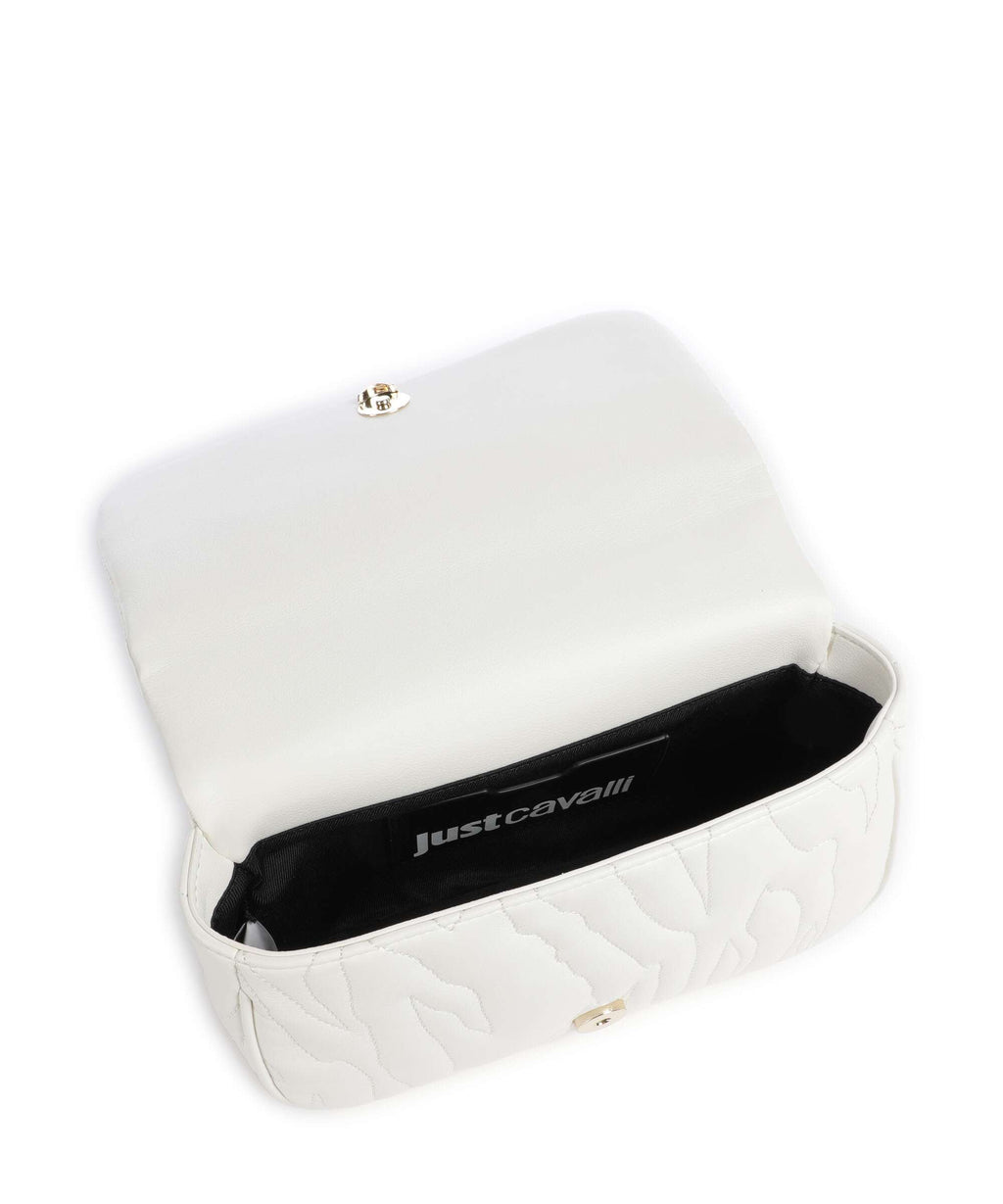 Just Cavalli Quilted Zebra Shoulder bag white