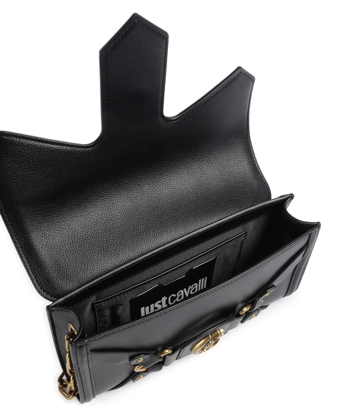 Just Cavalli Crossed Laces Crossbody bag black