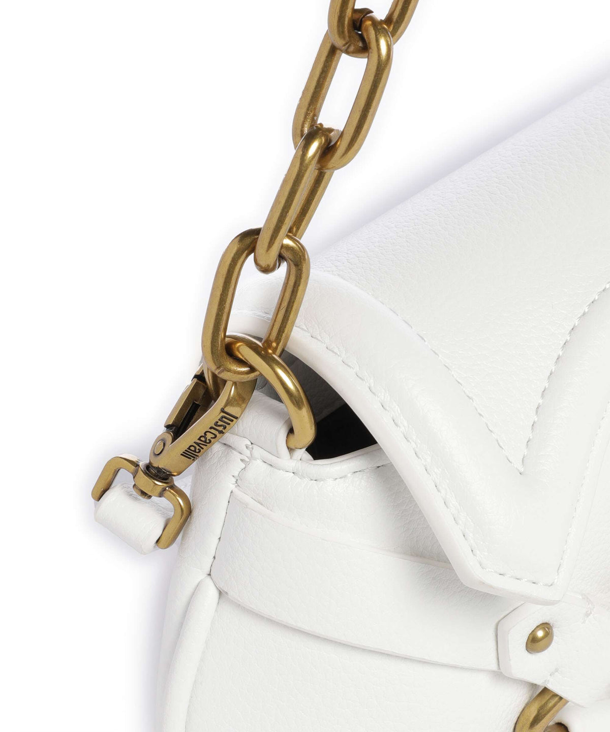 Just Cavalli Crossed Laces Shoulder bag white