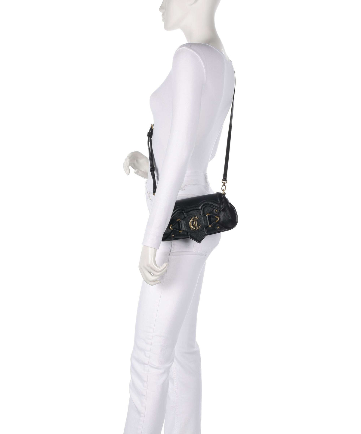 Just Cavalli Crossed Laces Shoulder bag black