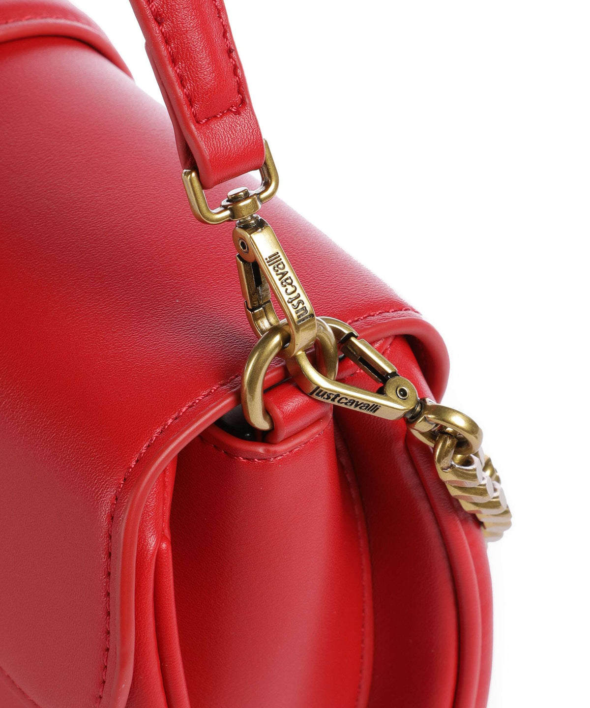 Just Cavalli Iconic Snakes Shoulder bag tango red