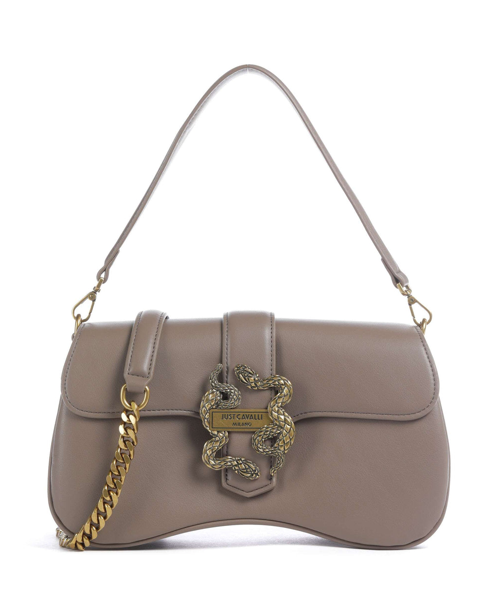 Just Cavalli Iconic Snakes Shoulder bag taupe