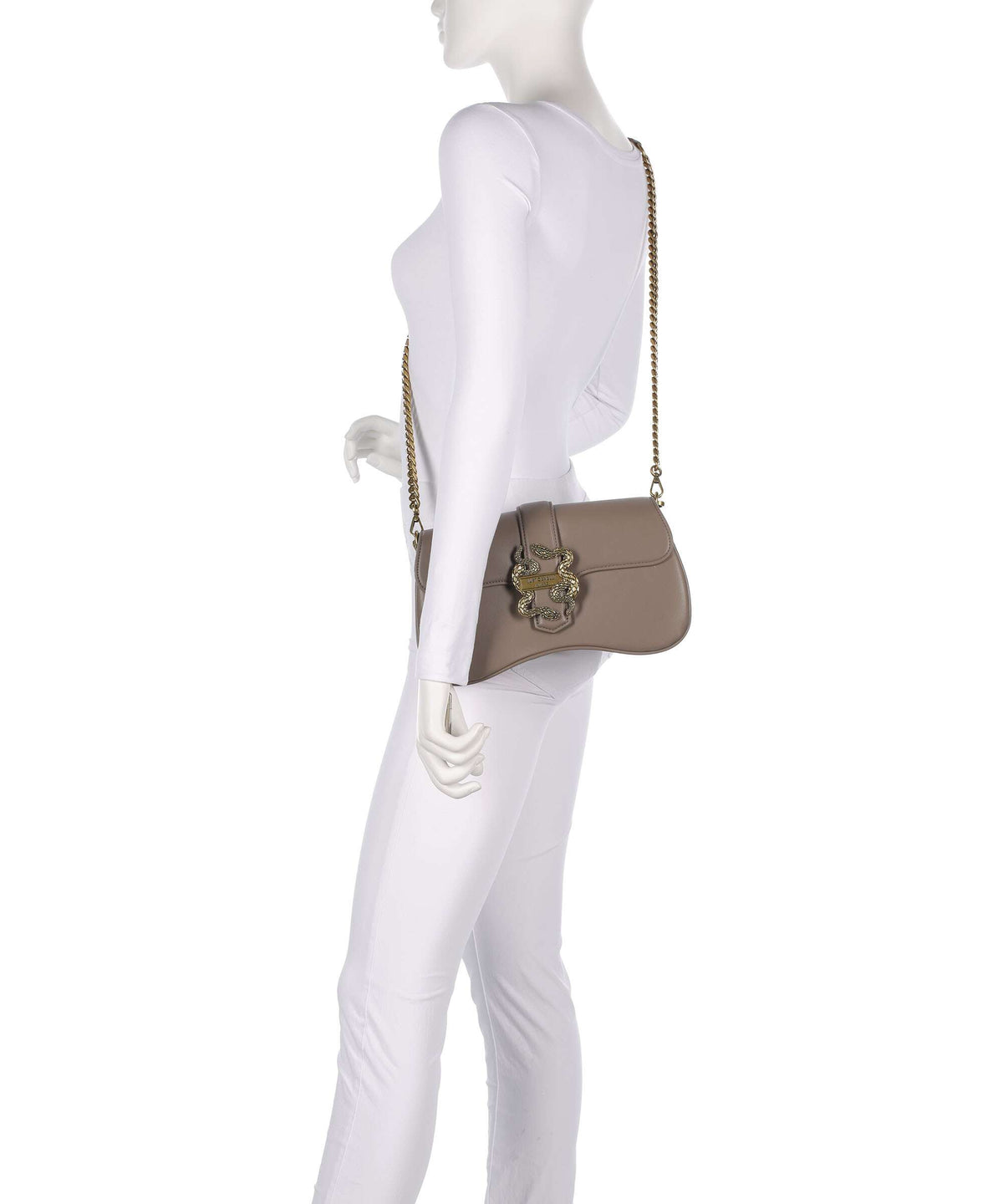 Just Cavalli Iconic Snakes Shoulder bag taupe
