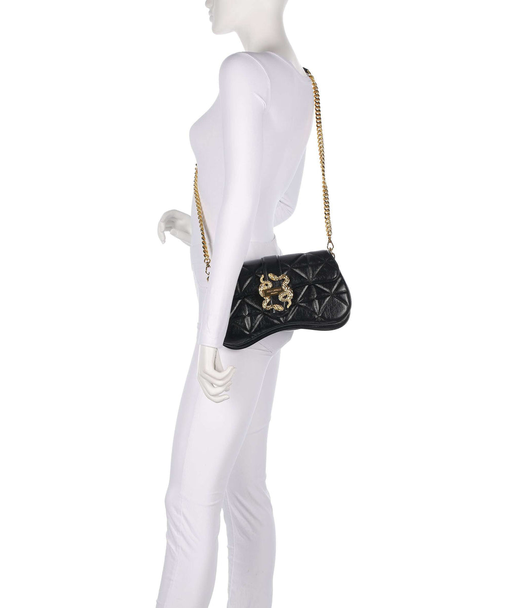 Just Cavalli Iconic Snakes Shoulder bag black