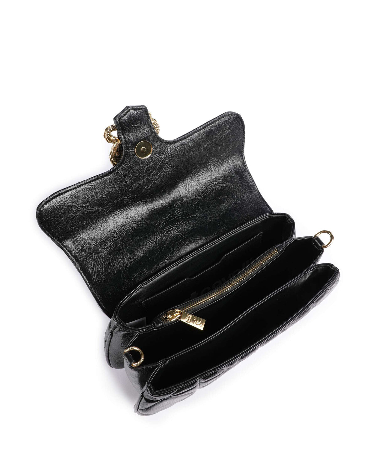 Just Cavalli Iconic Snakes Shoulder bag black