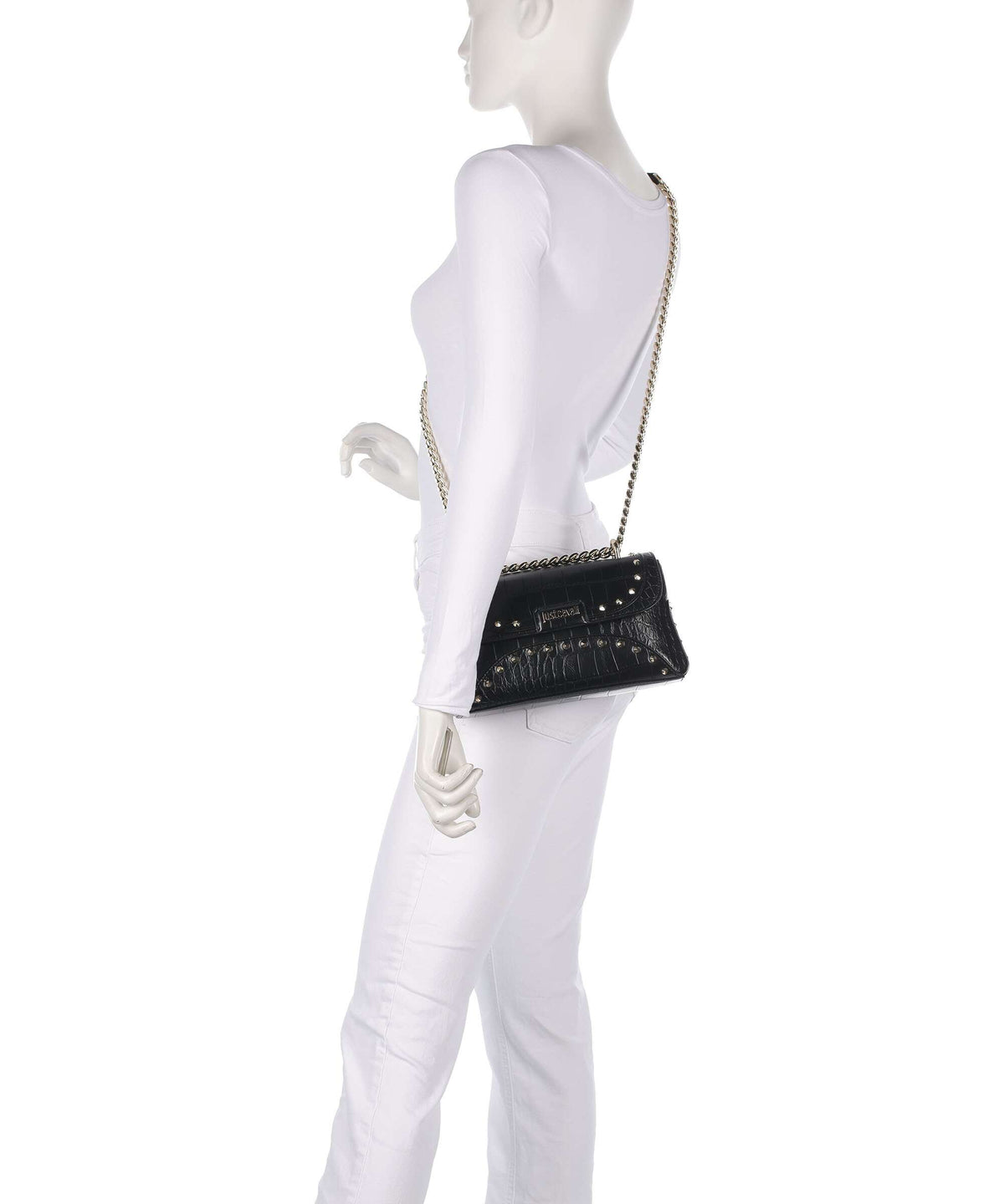 Just Cavalli Studs Shoulder bag black