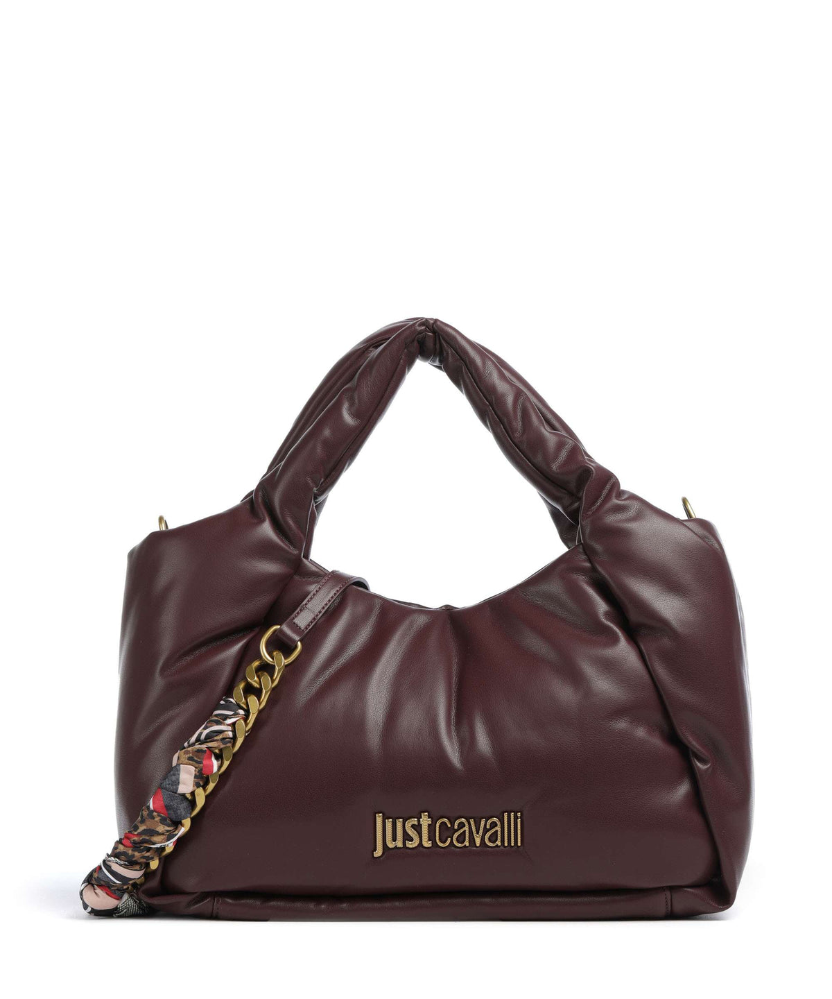 Just Cavalli Puffy Foulard Handbag dark purple
