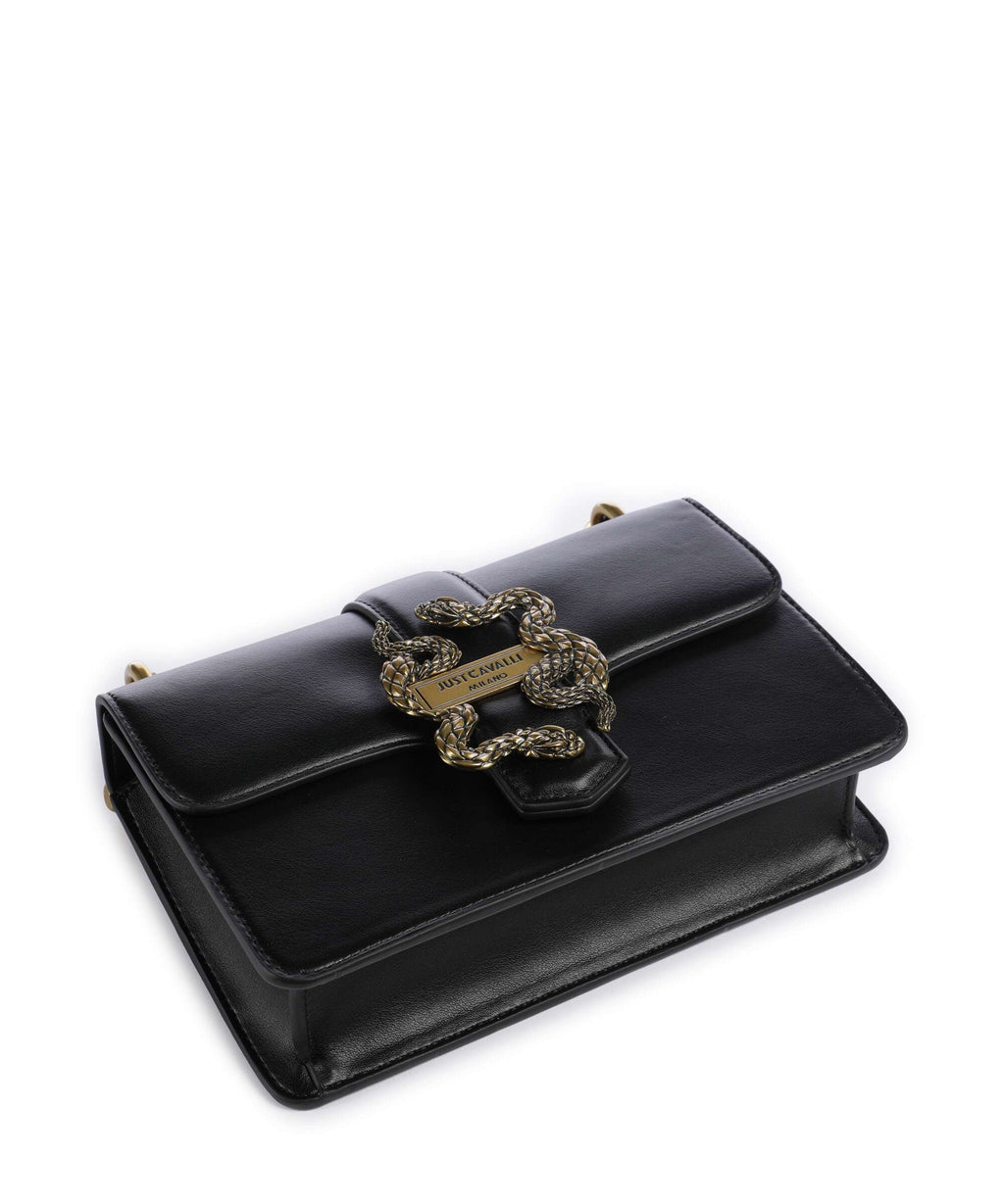 Just Cavalli Iconic Snakes Shoulder bag black