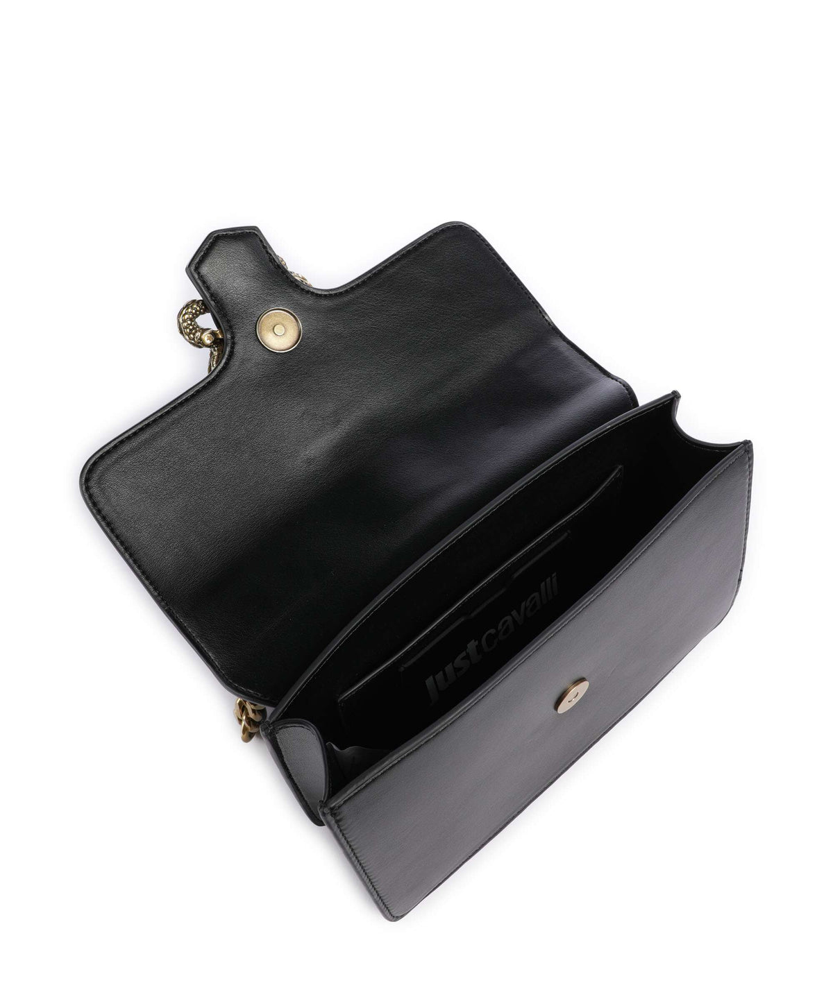 Just Cavalli Iconic Snakes Shoulder bag black