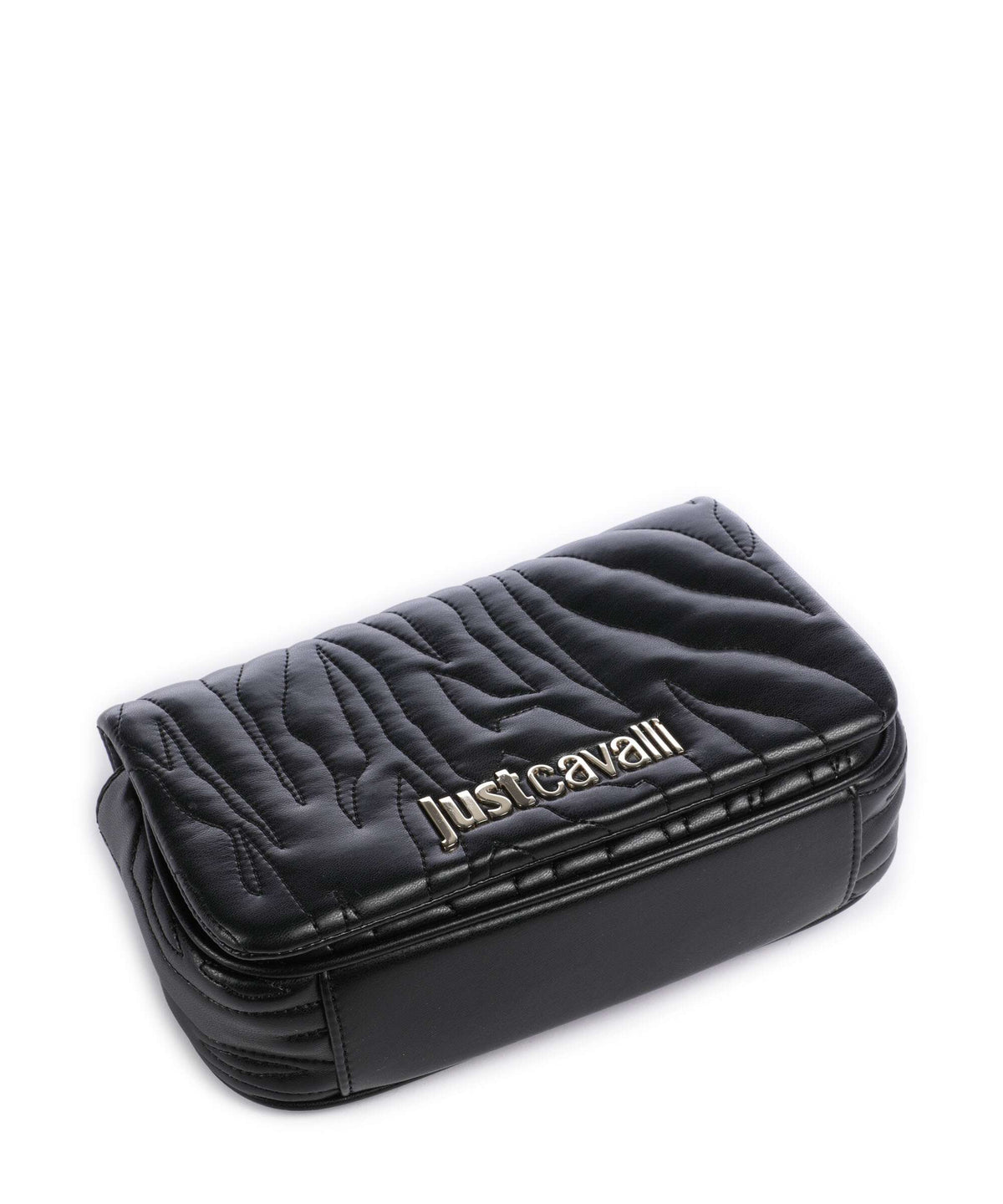Just Cavalli Quilted Zebra Shoulder bag black