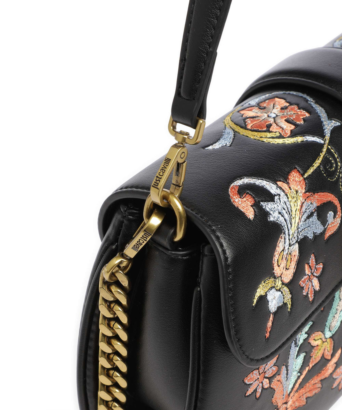 Just Cavalli Iconic Snakes Shoulder bag black