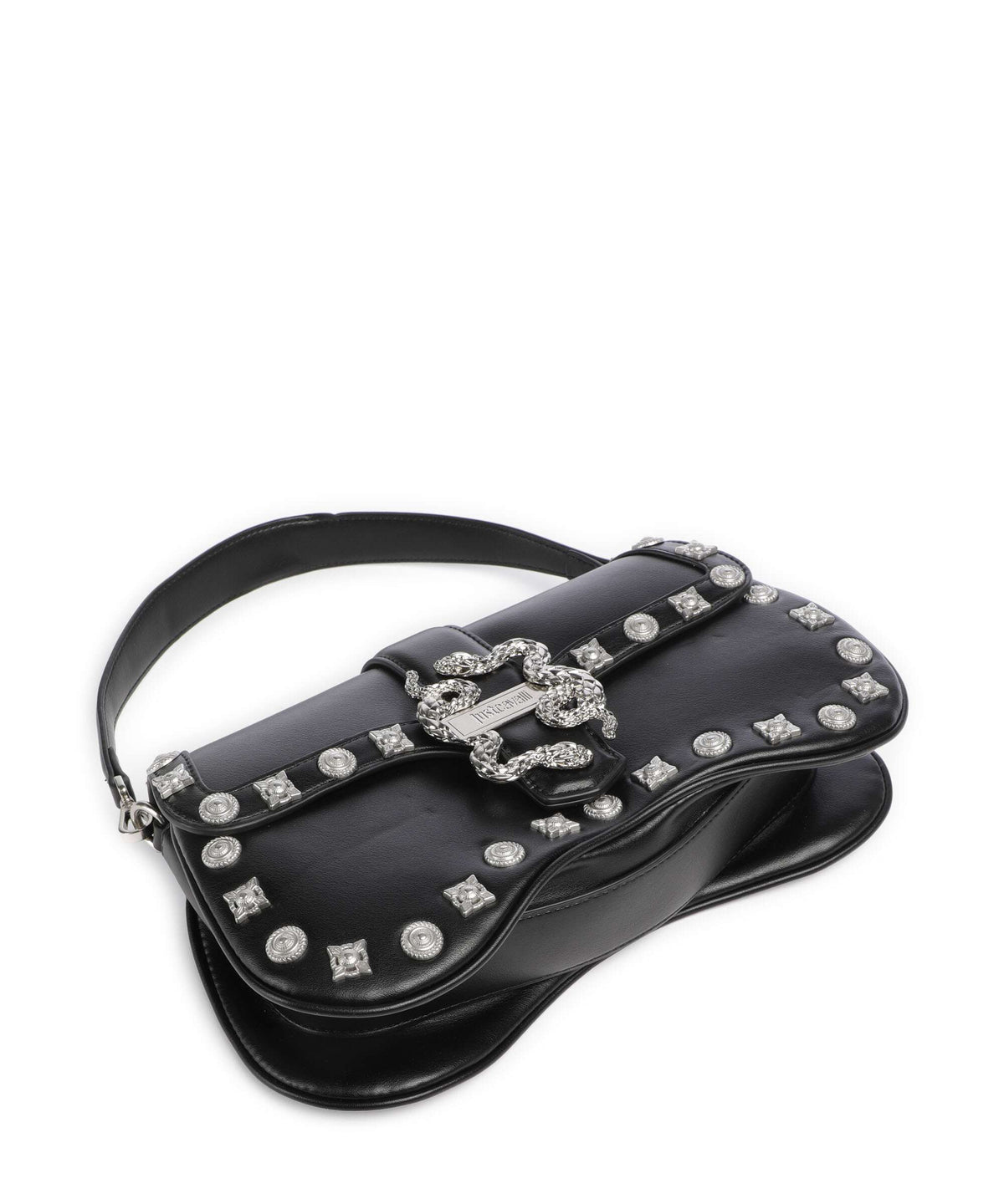 Just Cavalli Iconic Snakes Shoulder bag black