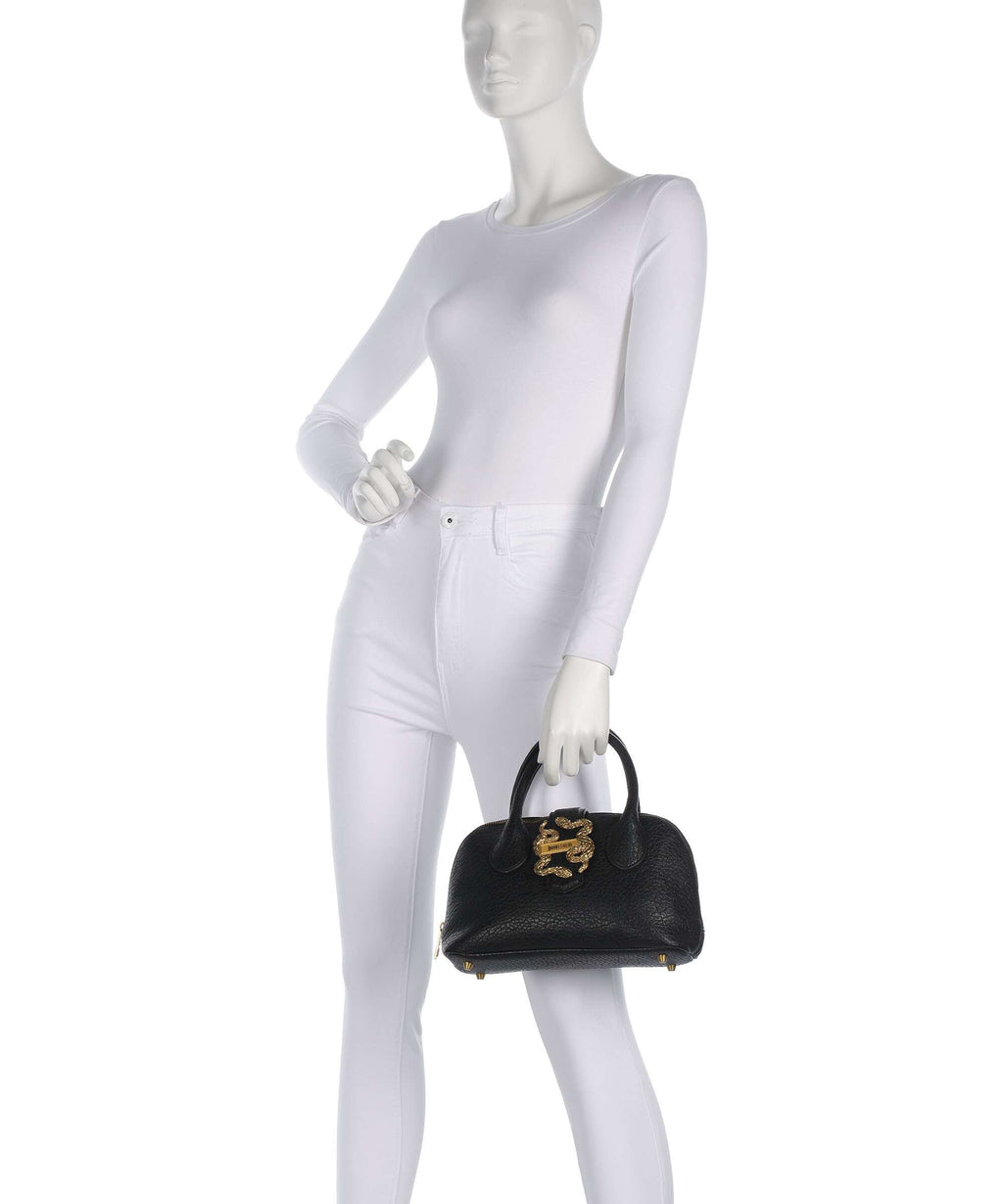 Just Cavalli Iconic Snakes Braided Handbag black