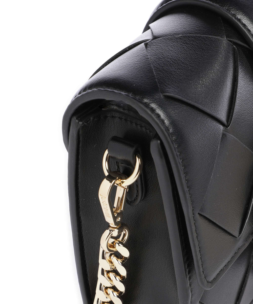 Just Cavalli Iconic Snakes Braided Crossbody bag black
