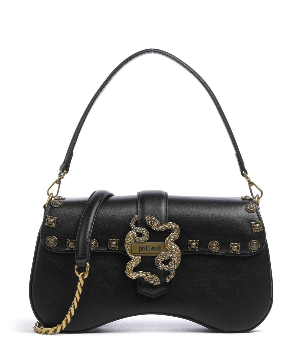 Just Cavalli Iconic Snakes Shoulder bag black