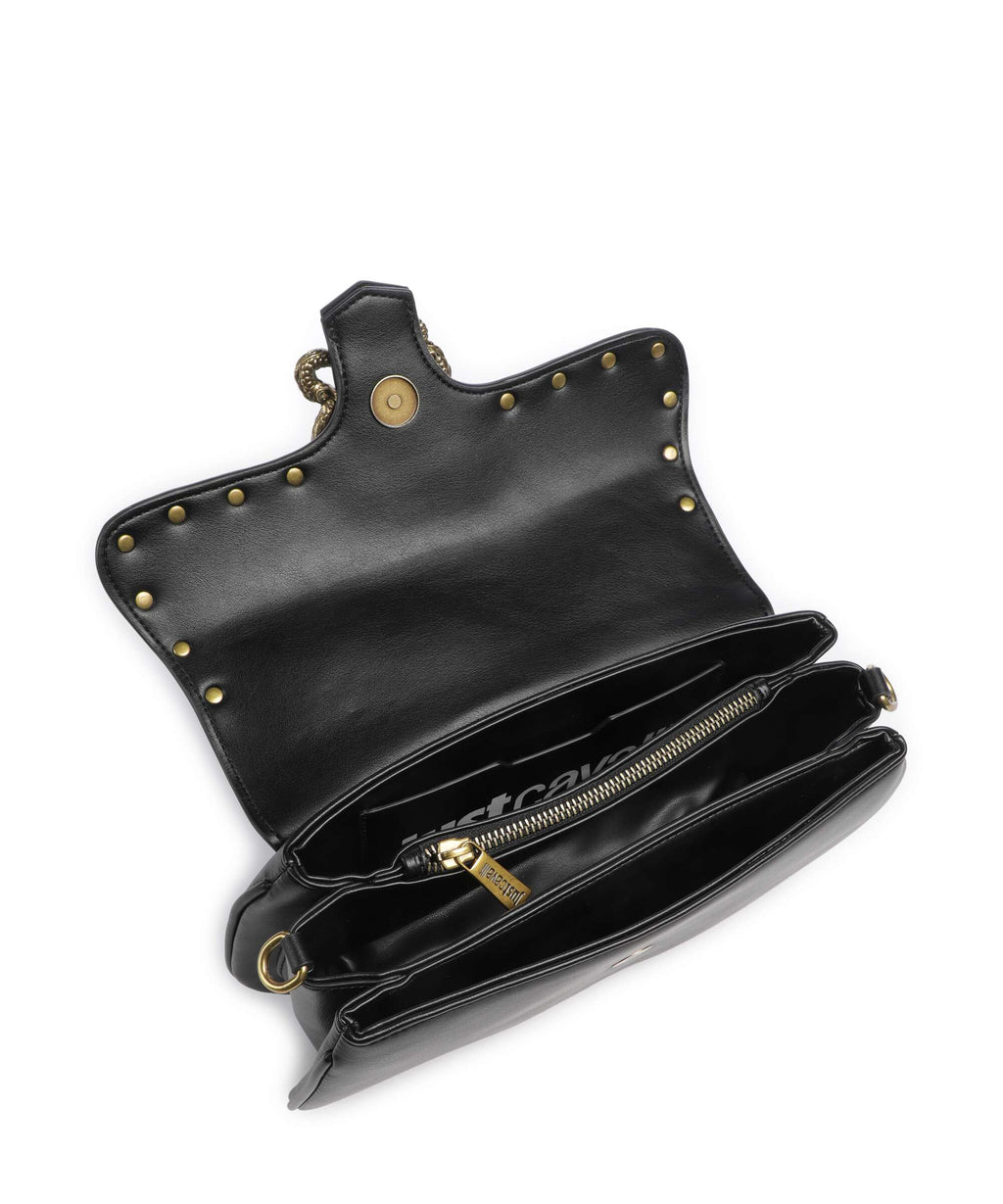 Just Cavalli Iconic Snakes Shoulder bag black