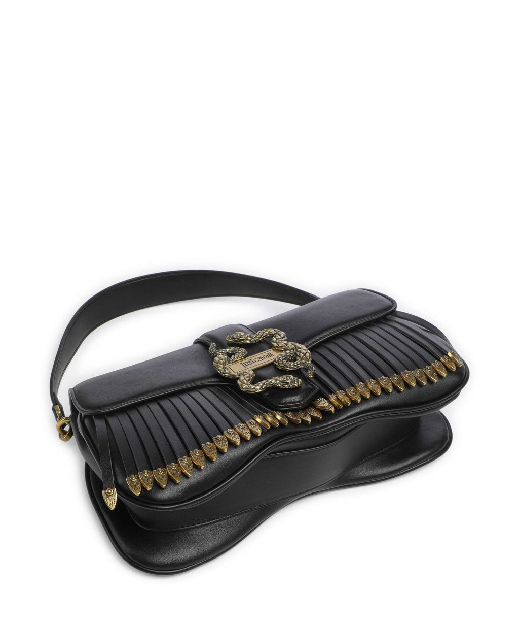 Just Cavalli Iconic Snakes Shoulder bag black