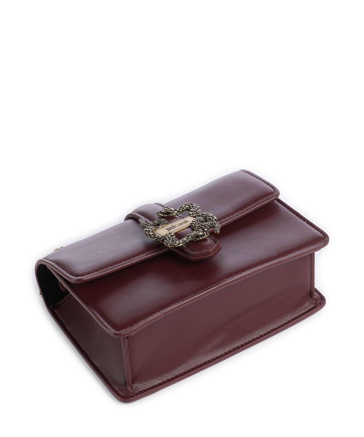 Just Cavalli Iconic Snakes Shoulder bag cordovan