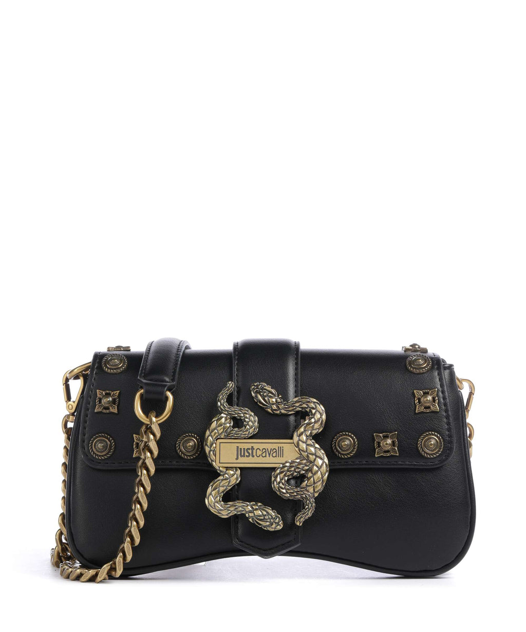 Just Cavalli Iconic Snakes Crossbody bag black
