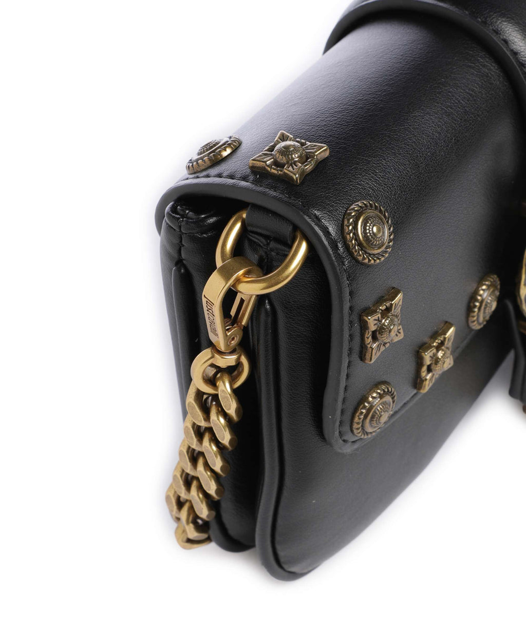 Just Cavalli Iconic Snakes Crossbody bag black
