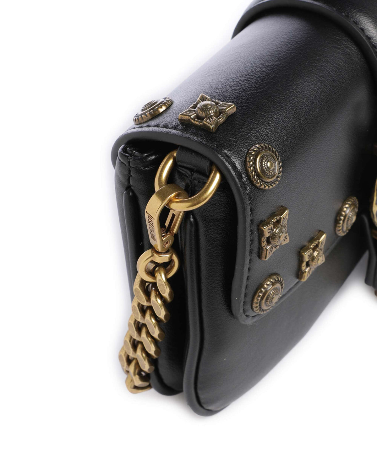 Just Cavalli Iconic Snakes Crossbody bag black