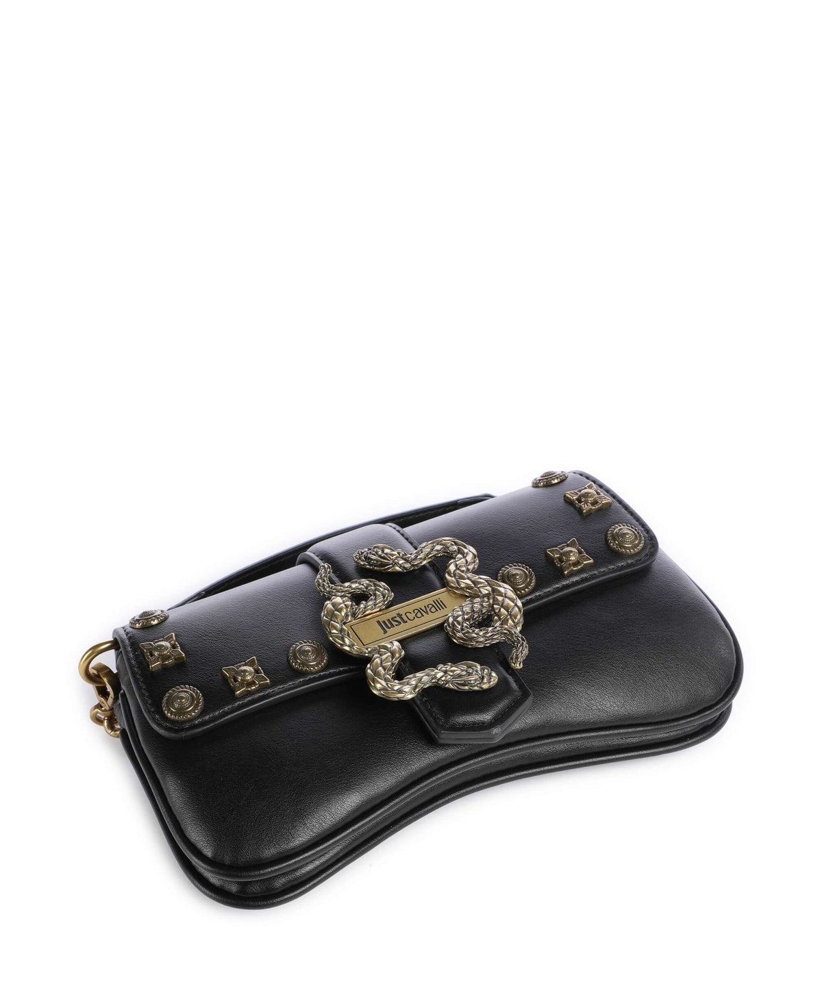 Just Cavalli Iconic Snakes Crossbody bag black