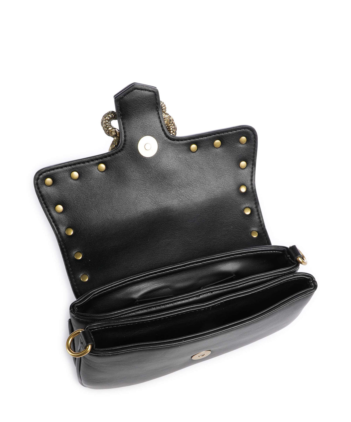 Just Cavalli Iconic Snakes Crossbody bag black