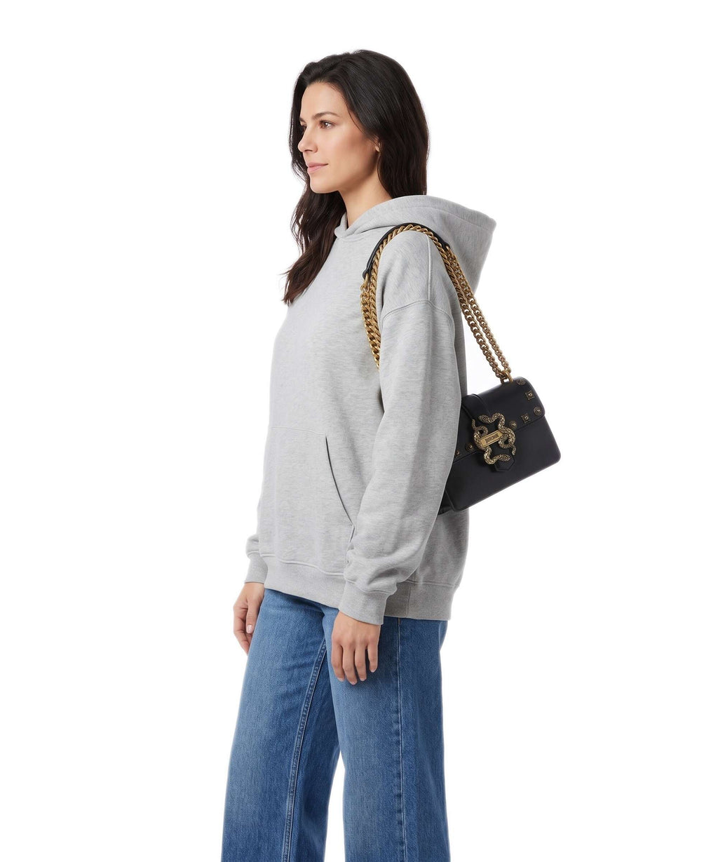 Just Cavalli Iconic Snakes Shoulder bag black