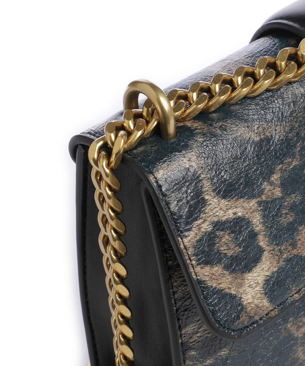 Just Cavalli Iconic Snakes Shoulder bag black panter print