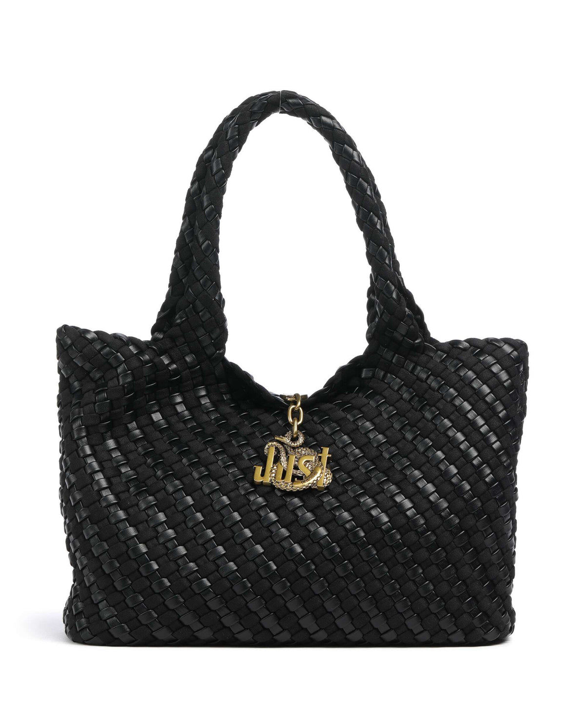 Just Cavalli Woving Hobo bag black