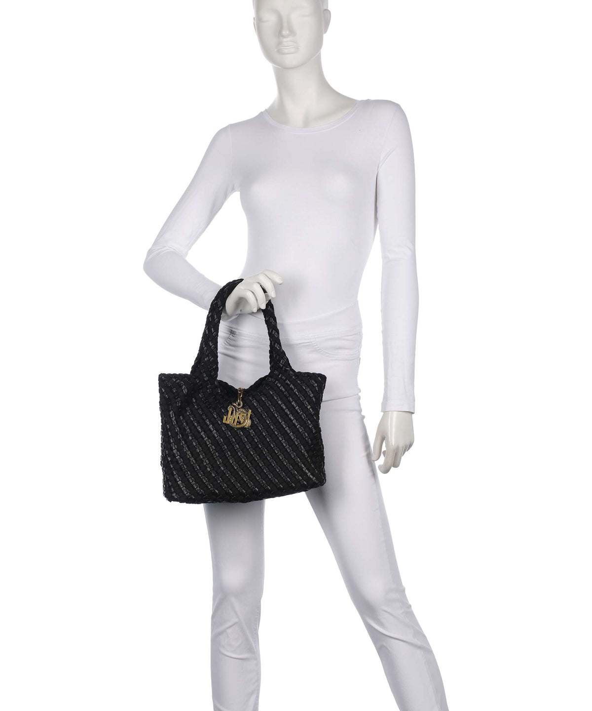 Just Cavalli Woving Hobo bag black