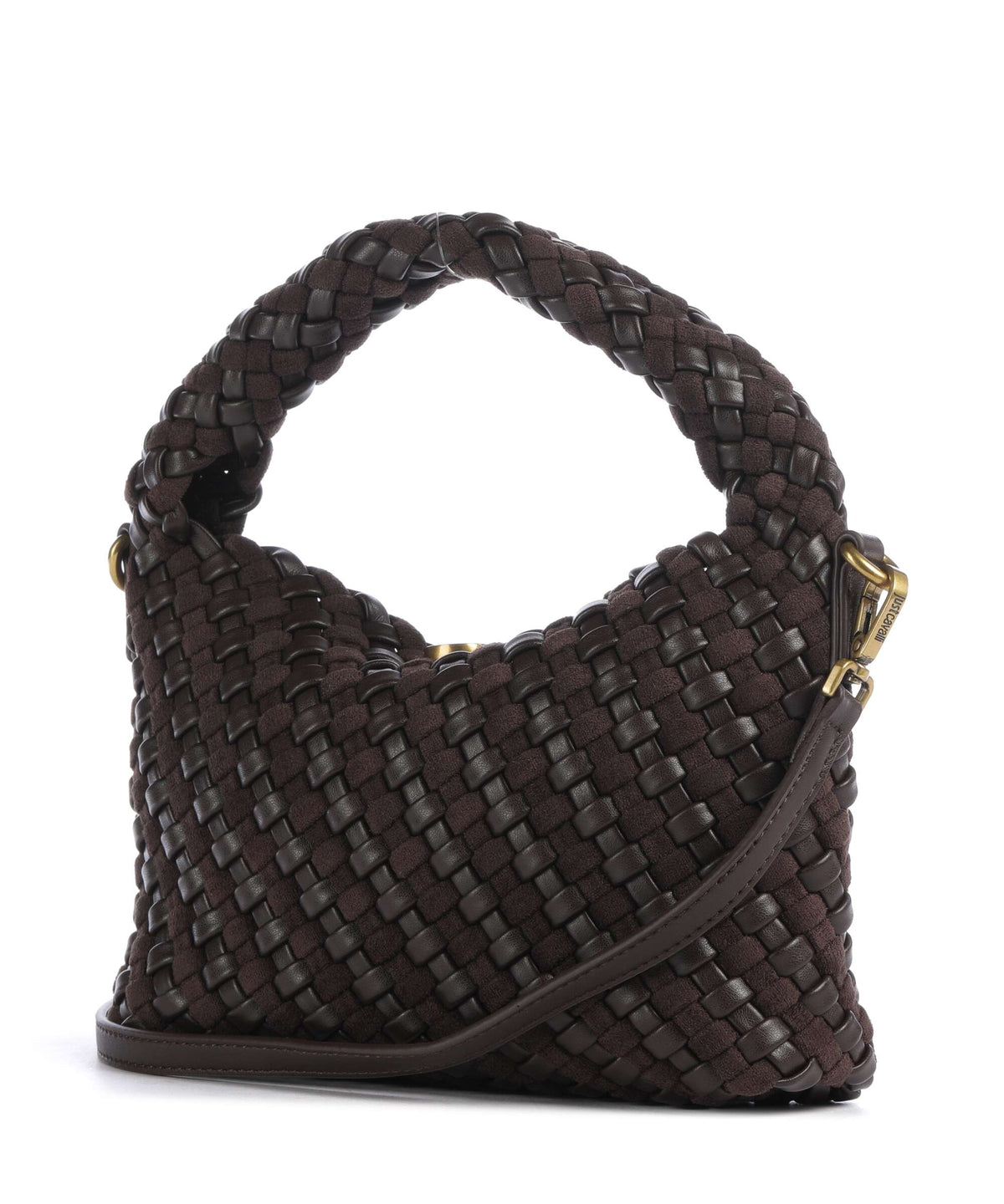 Just Cavalli Woving Handbag black coffee