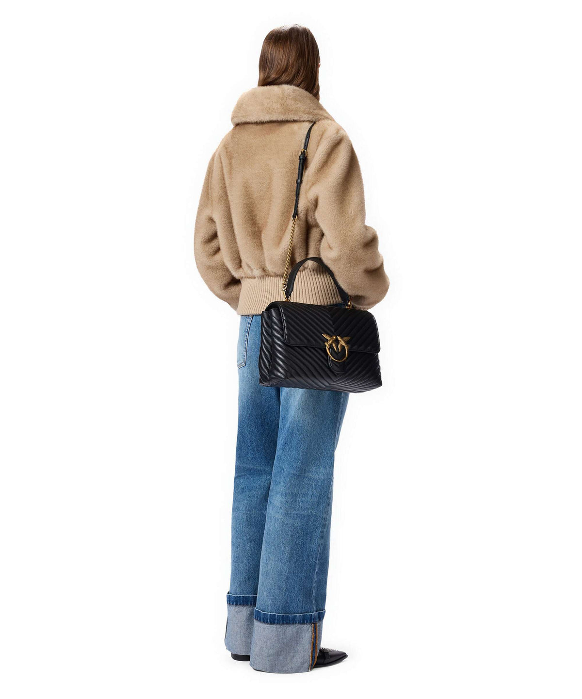 Pinko Love Lady Puff Big Handbag nero/antique gold