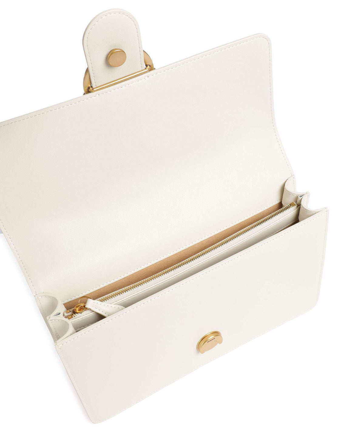 Pinko Love One Classic Crossbody bag bianco seta/antique gold