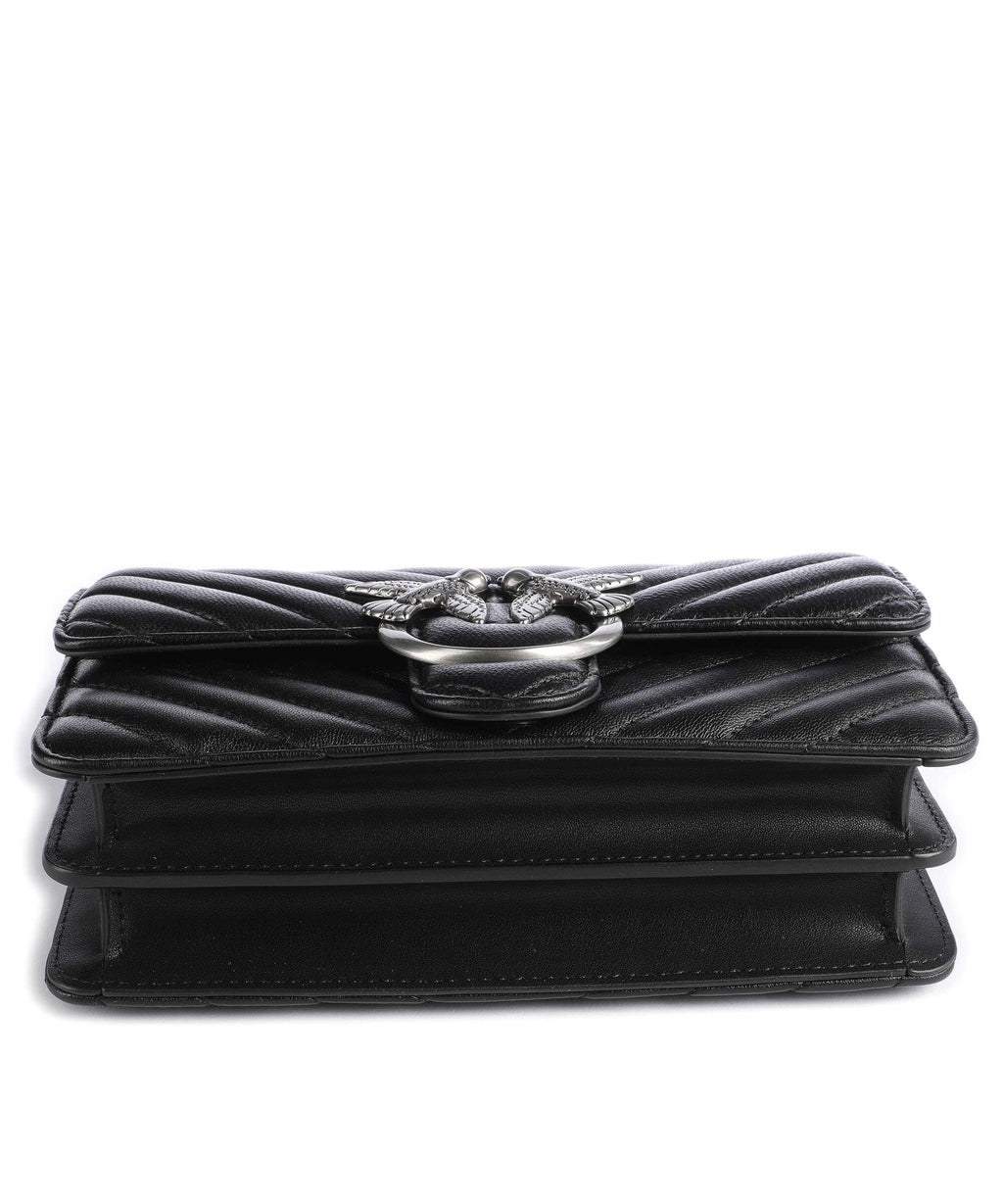 Pinko Love One Mini Shoulder bag nero/old silver