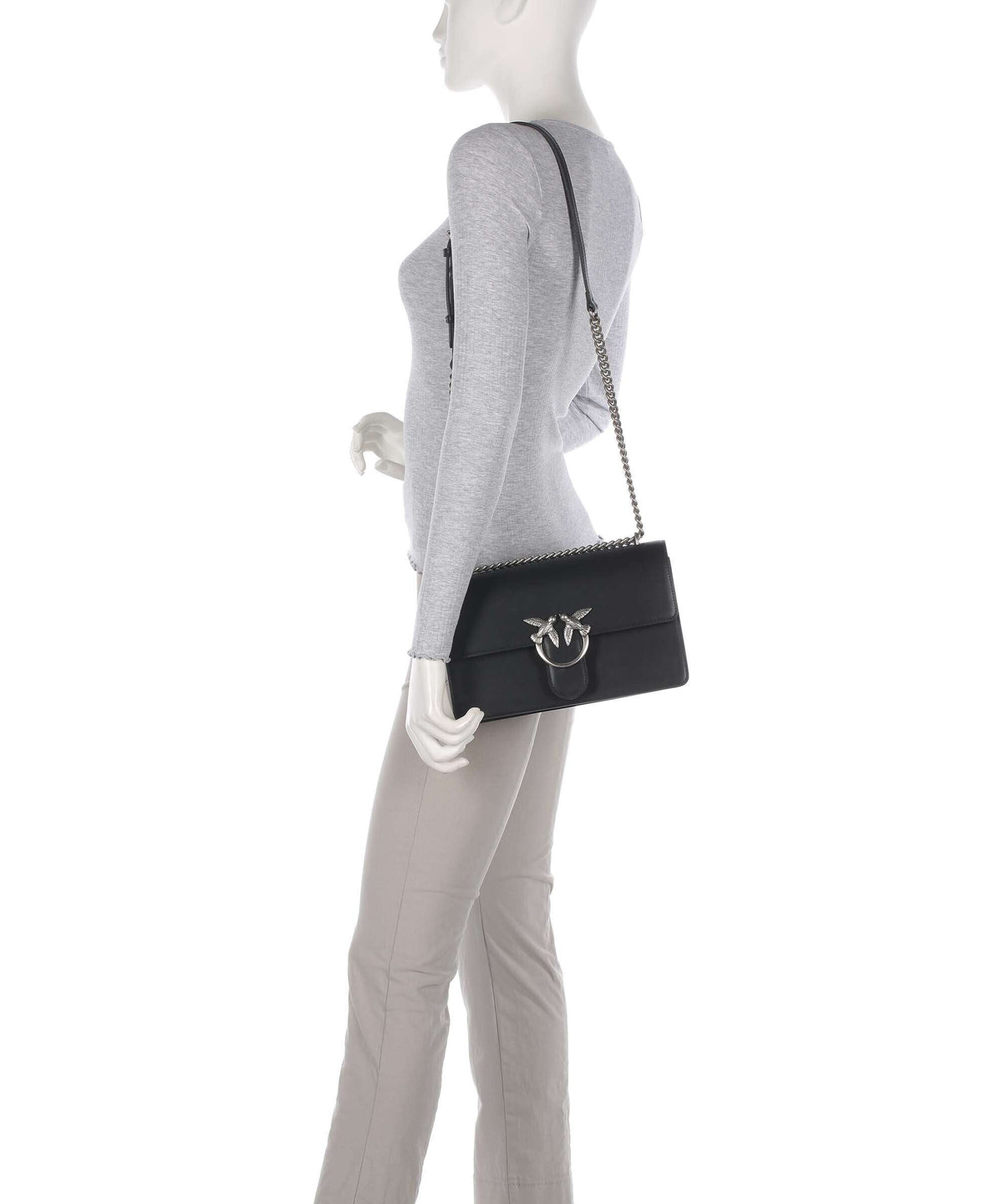 Pinko Love One Classic Shoulder bag nero/old silver