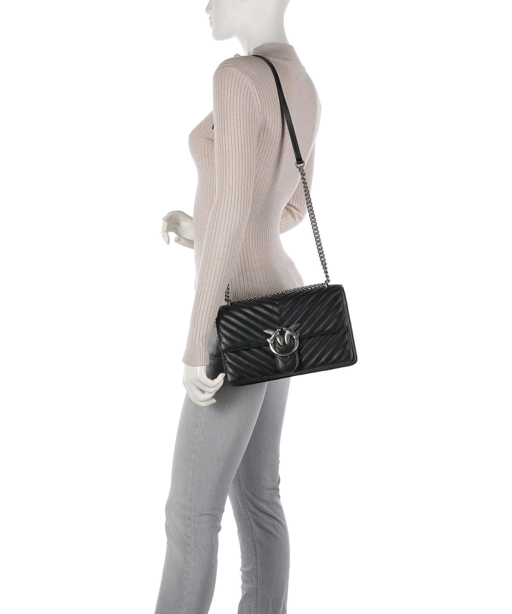 Pinko Love One Classic Shoulder bag nero/old silver